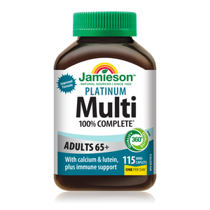 Jamieson 100% Complete Platinum Multivitamin for Adults 65+, 115 caplets