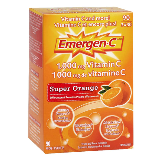  Emergen-C维生素C泡腾粉，超级橙味，90包