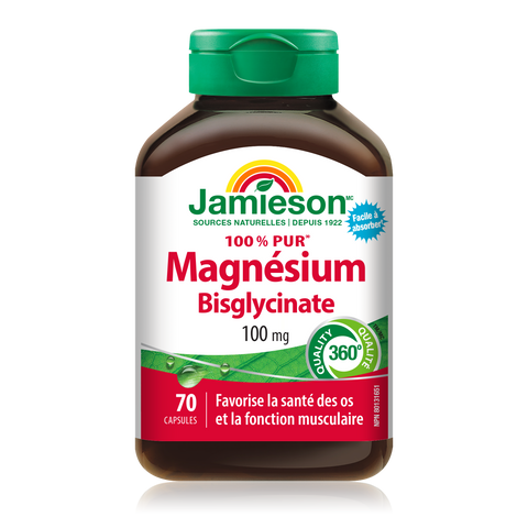 Jamieson Magnesium Bisglycinate 70 capsules 100% pur