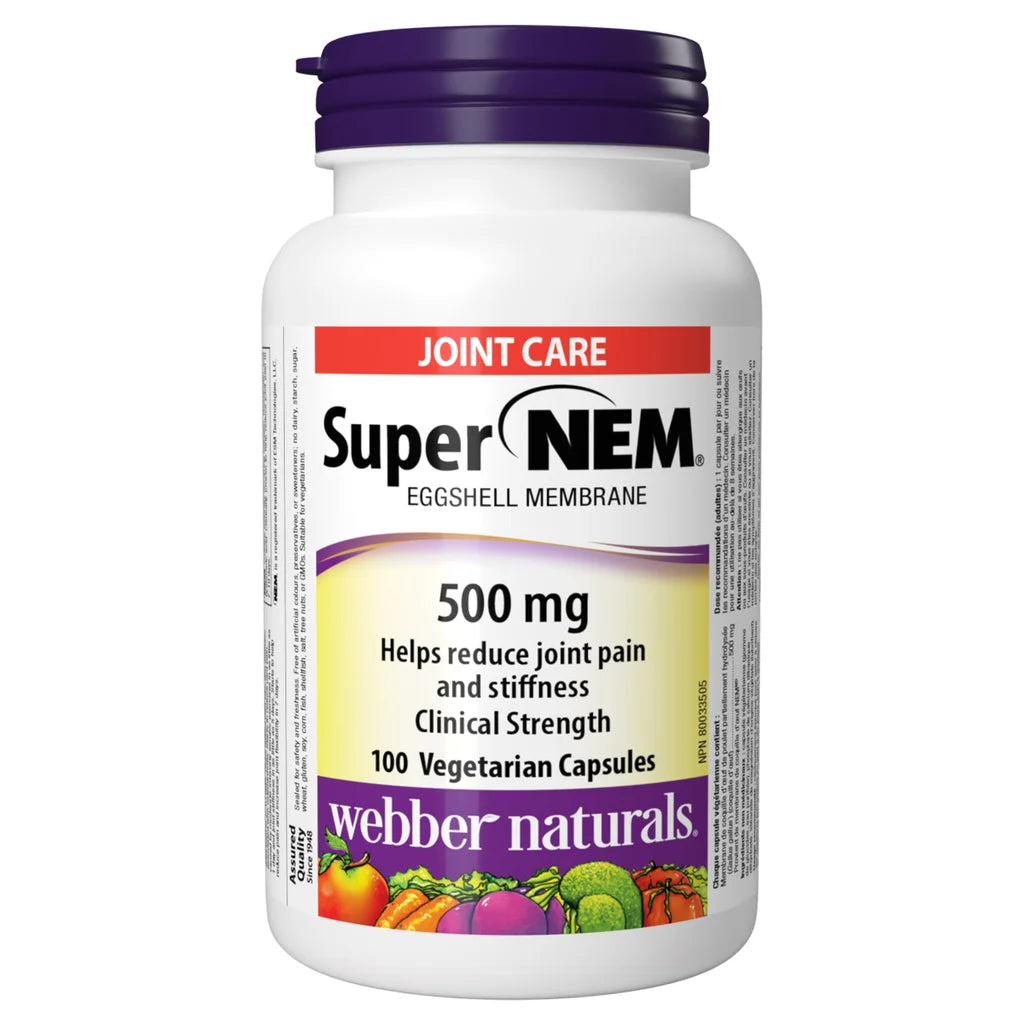 Webber Naturals Super NEM Eggshell Membrane 500 mg, 100 Vegetarian Capsules