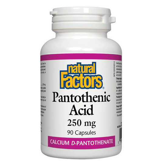  Natural Factors 泛酸 維他命B5，250毫克, 90 膠囊