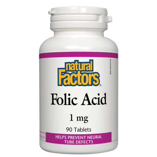 Natural Factors 葉酸錠，1毫克，90 錠