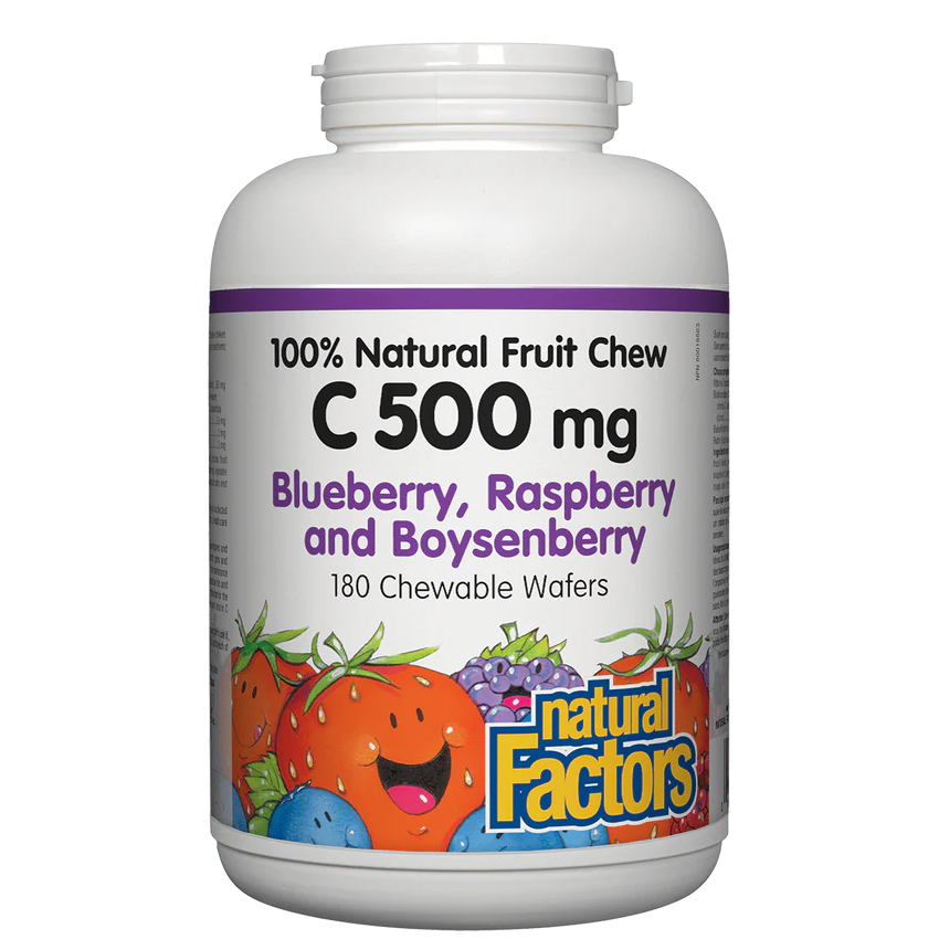 Vitamin C supplement bottle with colorful label on a white background natvd.com