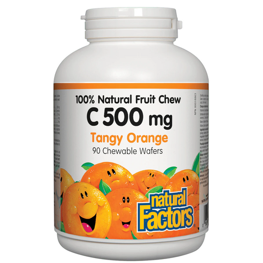 Vitamin C supplement bottle with orange flavor on a white background Natural Vitamin Direct Inc natvd.com