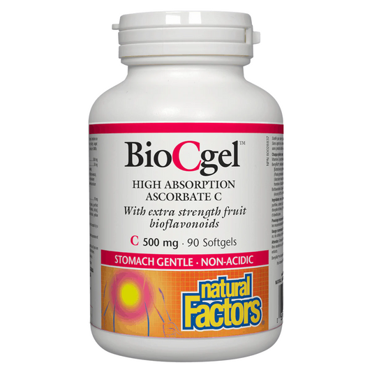 BioCgel supplement bottle with label on a white background natvd natural vitamin direct 