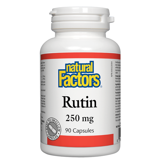 Natural Factors Rutin 250 mg bottle on white background natvd.com
