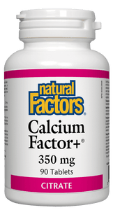 【clearance】Natural Factors Calcium Factor+, 350mg, 90 tablets  EXP: FE/2025
