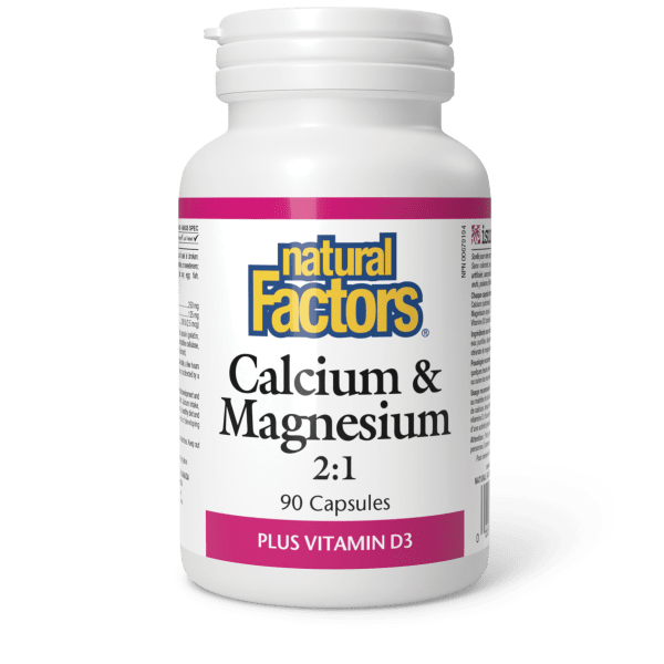 Natural Factors Calcium & magnesium 2:1 Canadian label sold by natvd.com