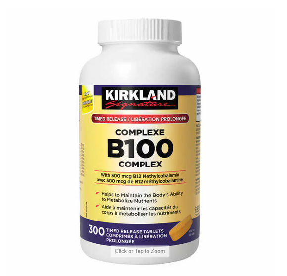 Kirkland Signature 綜合維生素B100，強效定時釋放，300 片