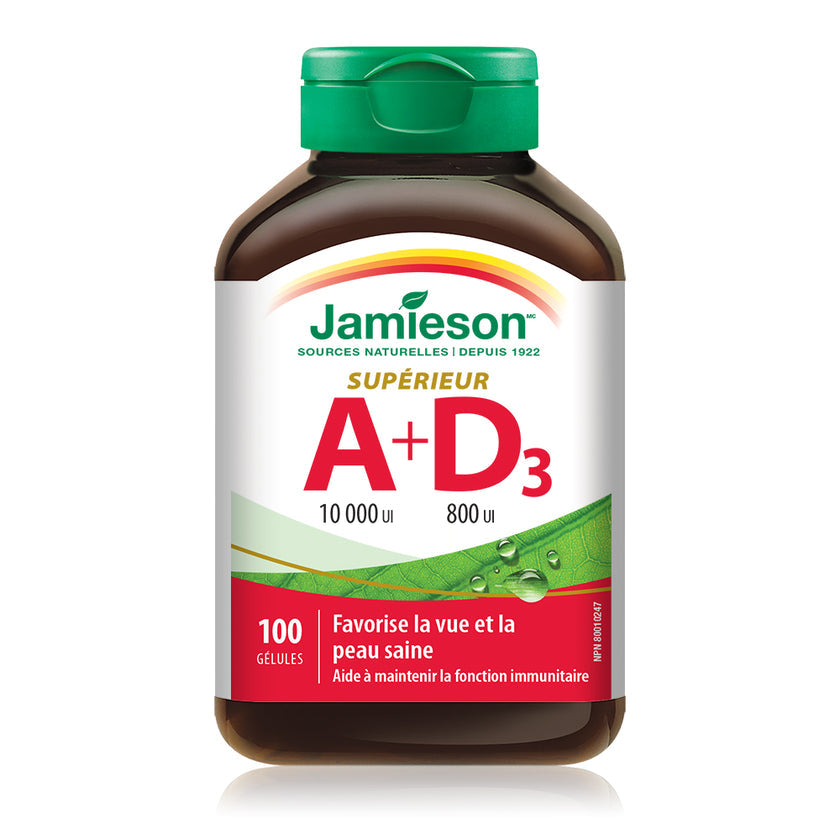 Jamieson 維生素A +維生素D，100粒軟膠囊