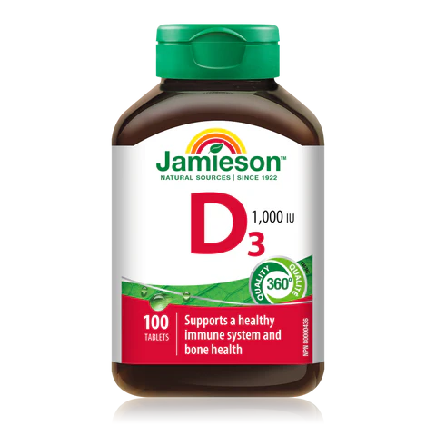 Jamieson Vitamin D3 1,000 IU 100 Tablets