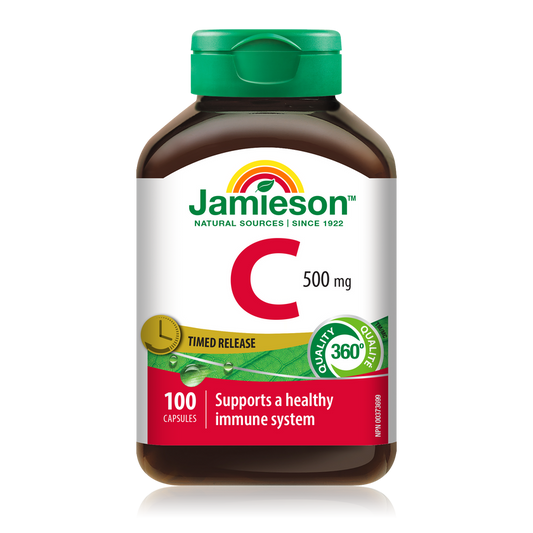 Jamieson 维生素C，500毫克，定时释放,100粒胶囊