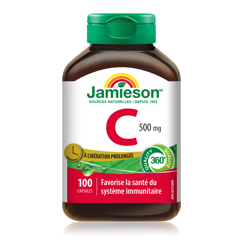 Jamieson 维生素C，500毫克，定时释放,100粒胶囊
