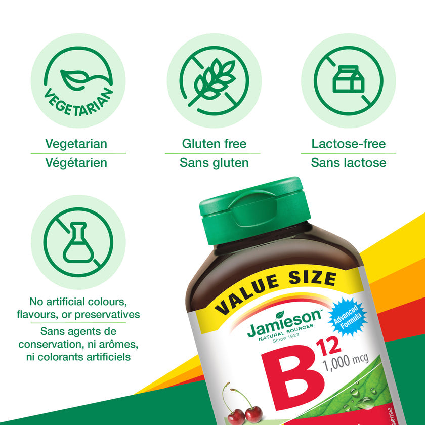 Jamieson B12 1000微克，150舌下含片
