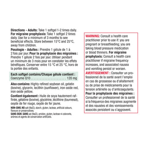 2 x Jamieson CoQ10, 120mg, 30+30 softgels Bundle