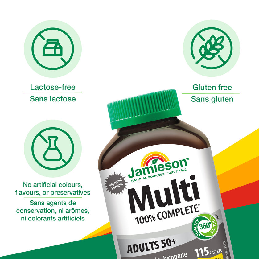 Jamieson 100% Complete Multi 50+, 115 caplets