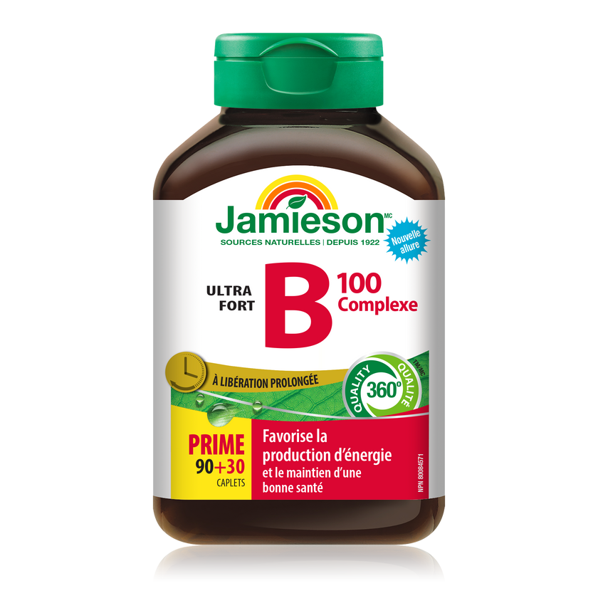 Jamieson  長效型高單位維他命B群， 100mg，加量裝90 + 30粒