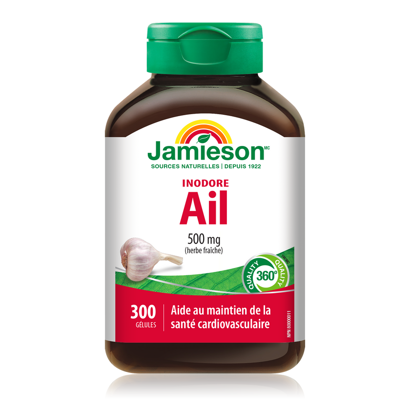 Jamieson Odourless Garlic, 500 mg, 300 softgels