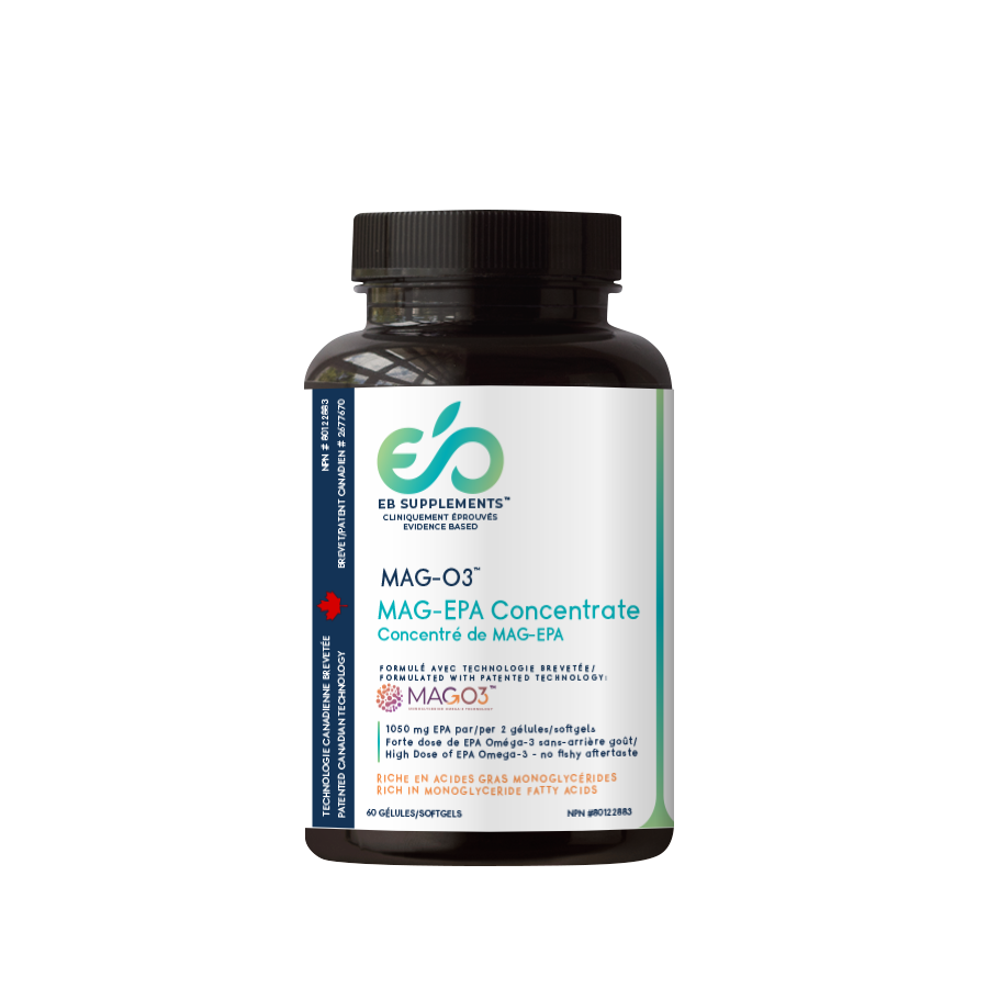 EVIDENCE BASED MAG-EPA Concentrate - MAG-O3 Healthy Aging 60 capsules Canadian label
