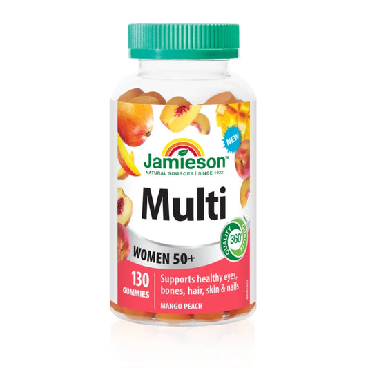 Jamieson Multivitamin Women 50+, 130 Gummies - Mango Peach Flavor