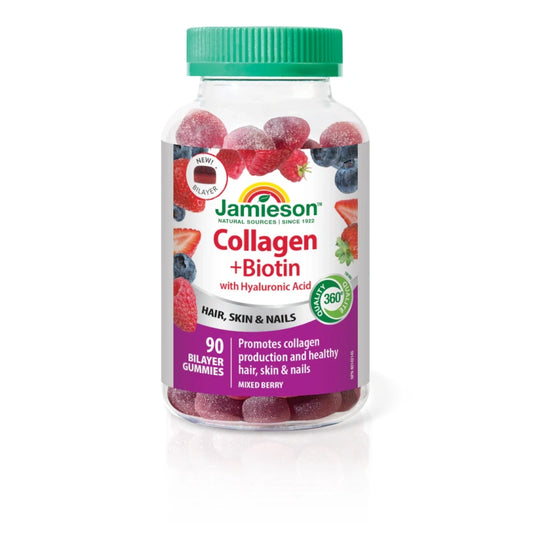 Jamieson Collagen + Biotin with Hyaluronic Acid Bilayer, 90 Gummy