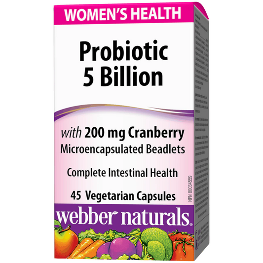 Webber Naturals Women's Multi Probiotic with Cranberry 45 capsules