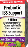【clearance】Webber Naturals Probiotic IBS Support, 30 Vegetarian Capsule EXP：07/2024