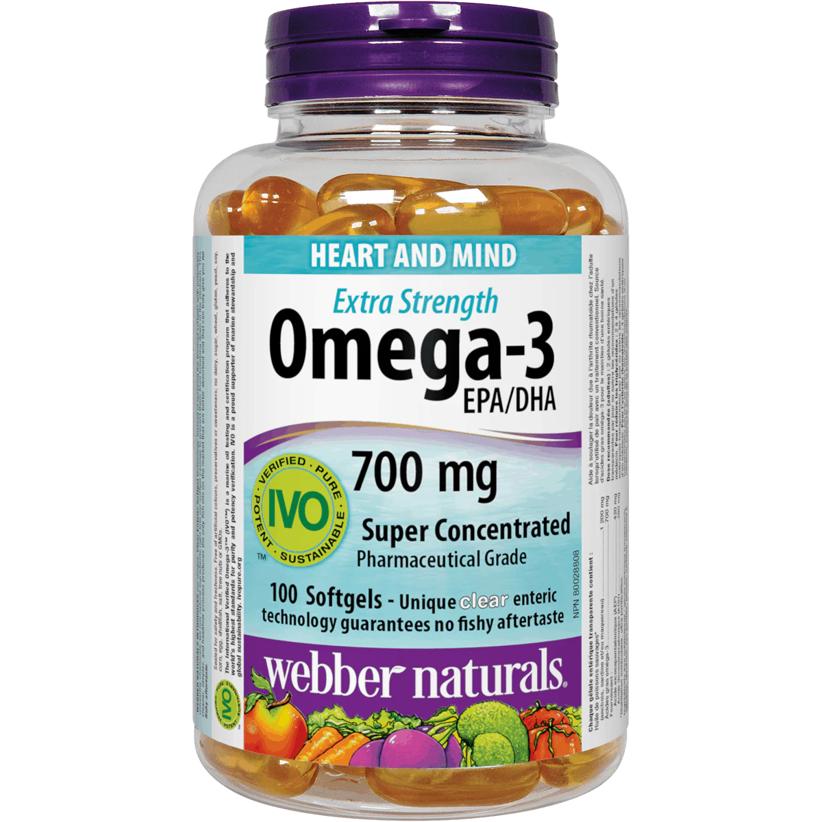 Webber Naturals Omega-3 強效型，700毫克 EPA/DHA， 100軟膠囊