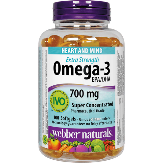 Webber Naturals Omega-3 強效型，700毫克 EPA/DHA， 100軟膠囊