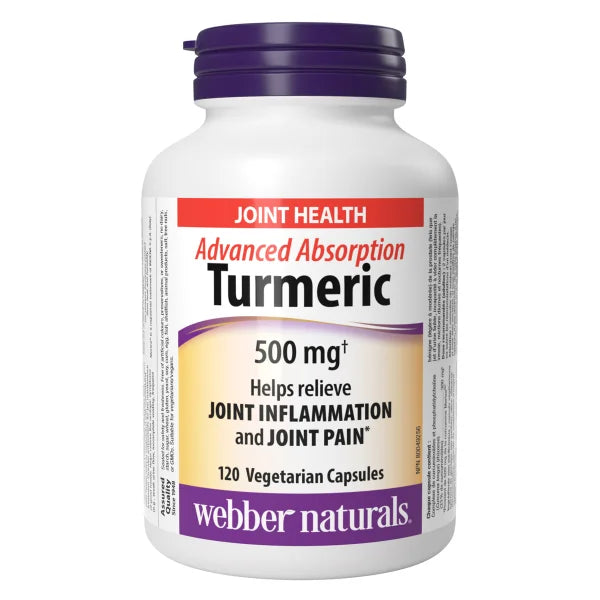 Webber Naturals Advanced Turmeric, 500 mg, 120 vcaps