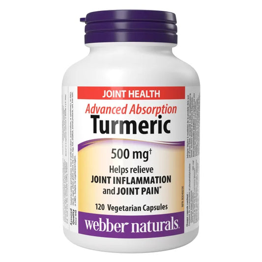 Webber Naturals Advanced Turmeric, 500 mg, 120 vcaps