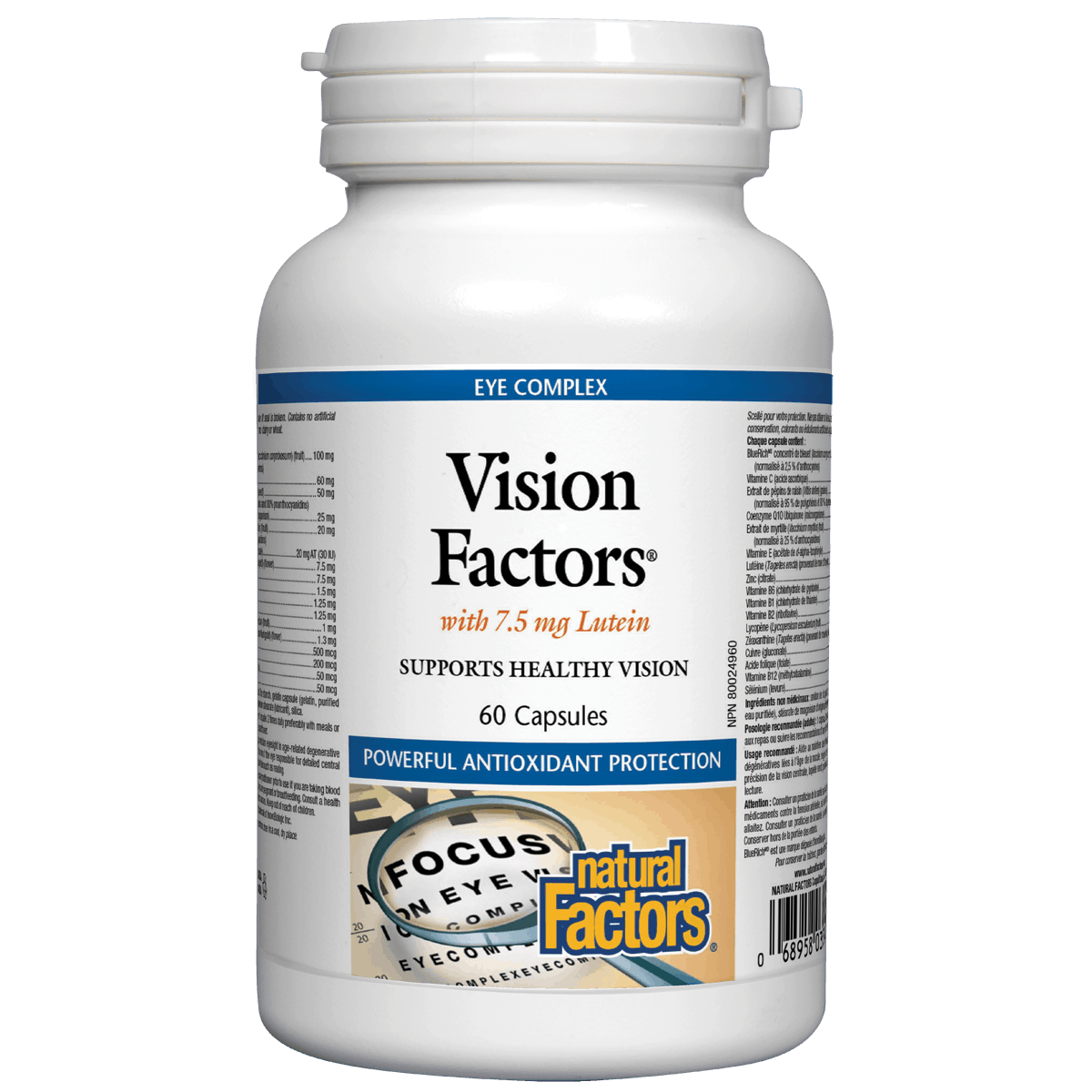 Natural Factors 復方視力新配方 Vision Factors, 60 膠囊