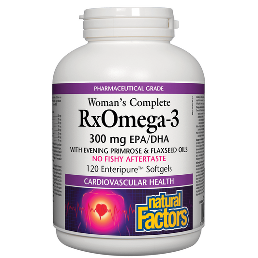 Natural Factors女性完全RxOmega3魚油因子，120粒軟膠囊