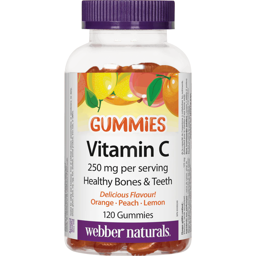 Webber Naturals Vitamin C 250 mg per serving Orange 120 Gummies