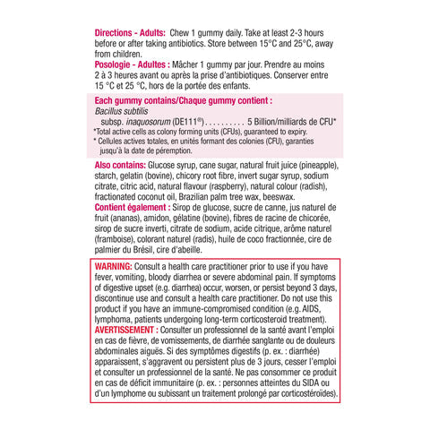 健美生 Jamieson Extra Strength Probiotic Gummies, 30 gummies ingredients