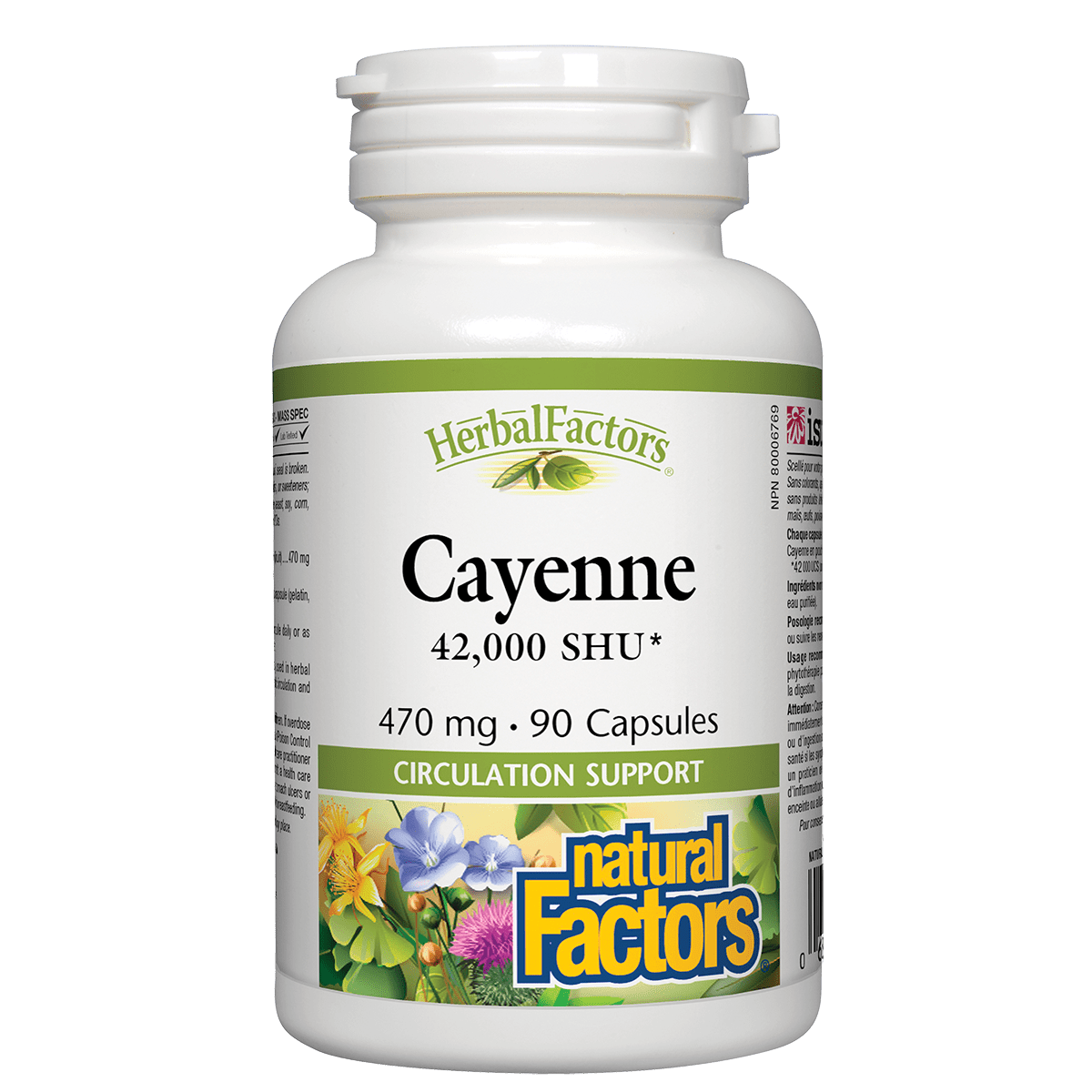 Natural Factors Cayenne 42,000 shu natvd.com 