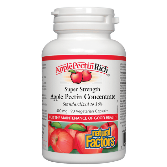Natural Factors AppleRich Pectin Concentrate natvd.com 500 mg 90 vegetarian capsules
