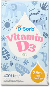 D-Sorb Vitamin D3, 400 IU, 2.8mL, 100 Servings