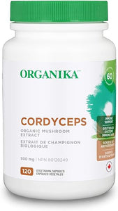 Organika Cordyceps Mushroom Extract, 500mg, 120 vegetarian capsules