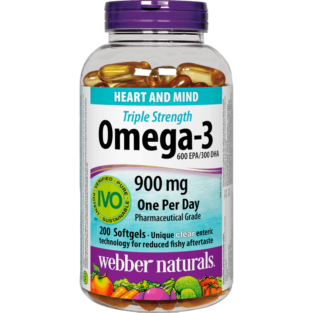 Webber Naturals三倍濃縮Omega-3 900毫克，200粒