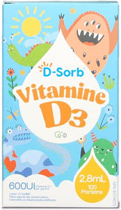 D-Sorb Vitamin D3, 600 IU, 2.8mL, 100 Servings