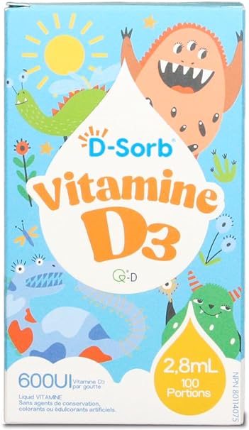 D-Sorb 婴儿每日维生素D滴剂 ，600 IU，2.8ml （100 份用量）