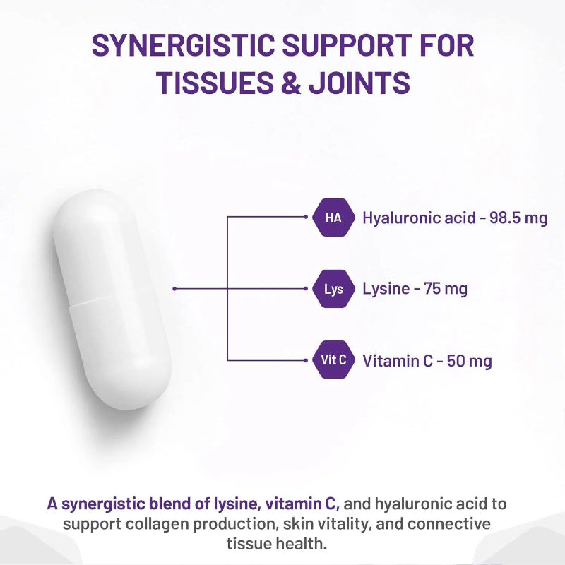 AOR Lysine, Vitamin C & Hyaluronic Acid 60 Capsules