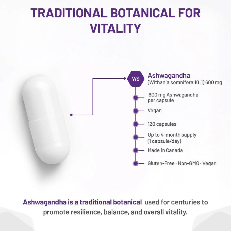 AOR Gandha-600 Ashwagandha extract 600mg 120 VCapsules