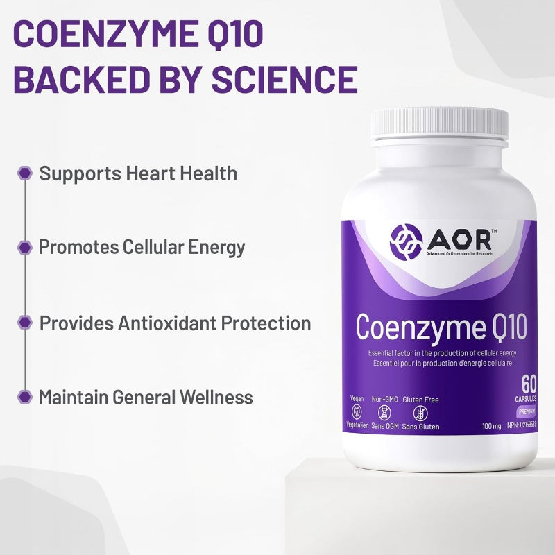 AOR 輔酶 Q10 100 毫克 60 素食膠囊 心血管健康