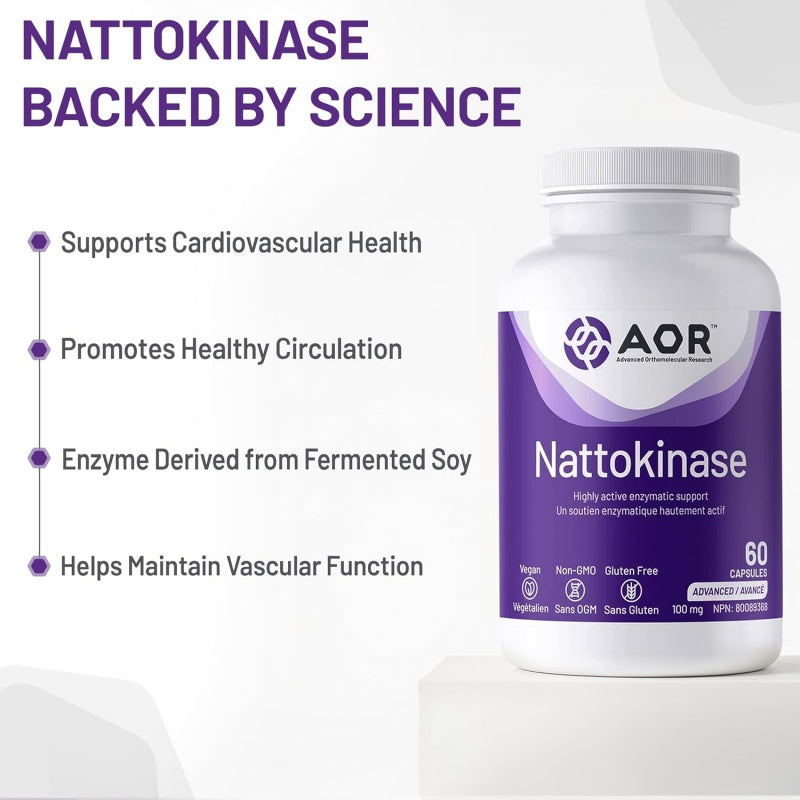 AOR Nattokinase 100mg, 60 vcaps