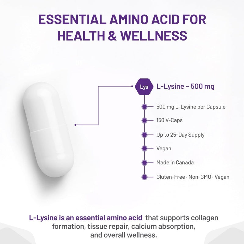 AOR L-赖氨酸 150粒素食胶囊 减轻唇疱疹