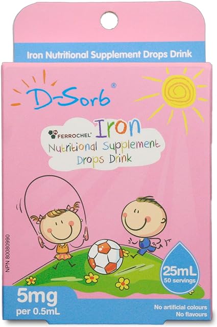 D-Sorb 儿童铁滴剂 5 毫克，25 毫升（50 份服用量）