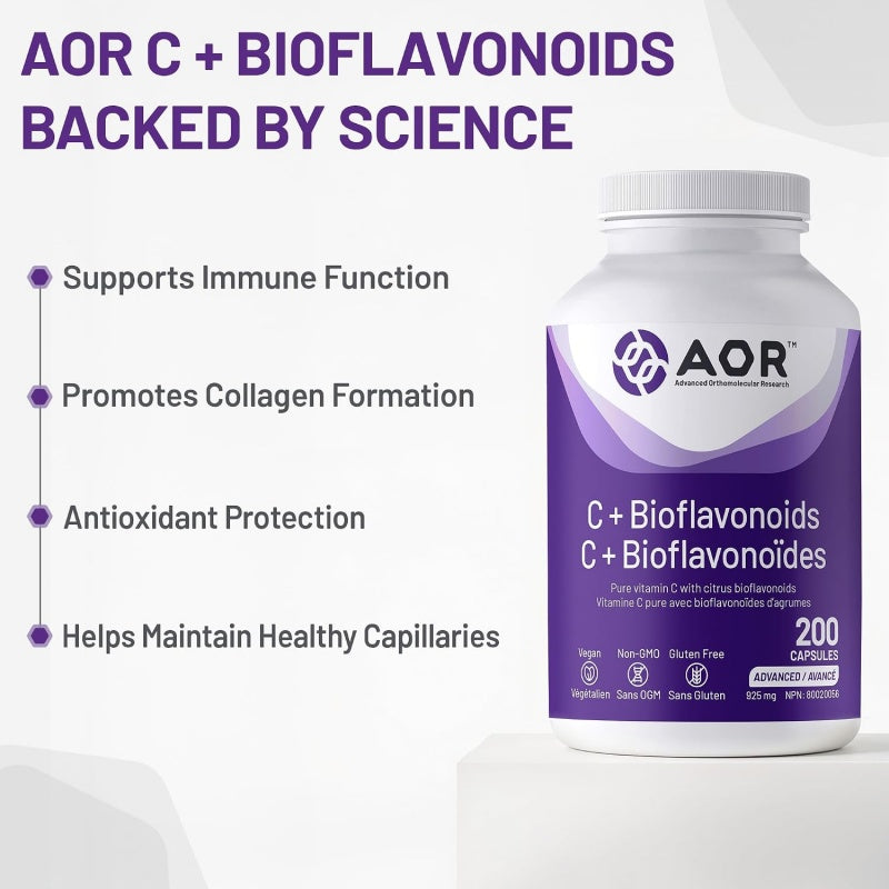 AOR Vitamin C + Bioflavonoids 200 Capsules