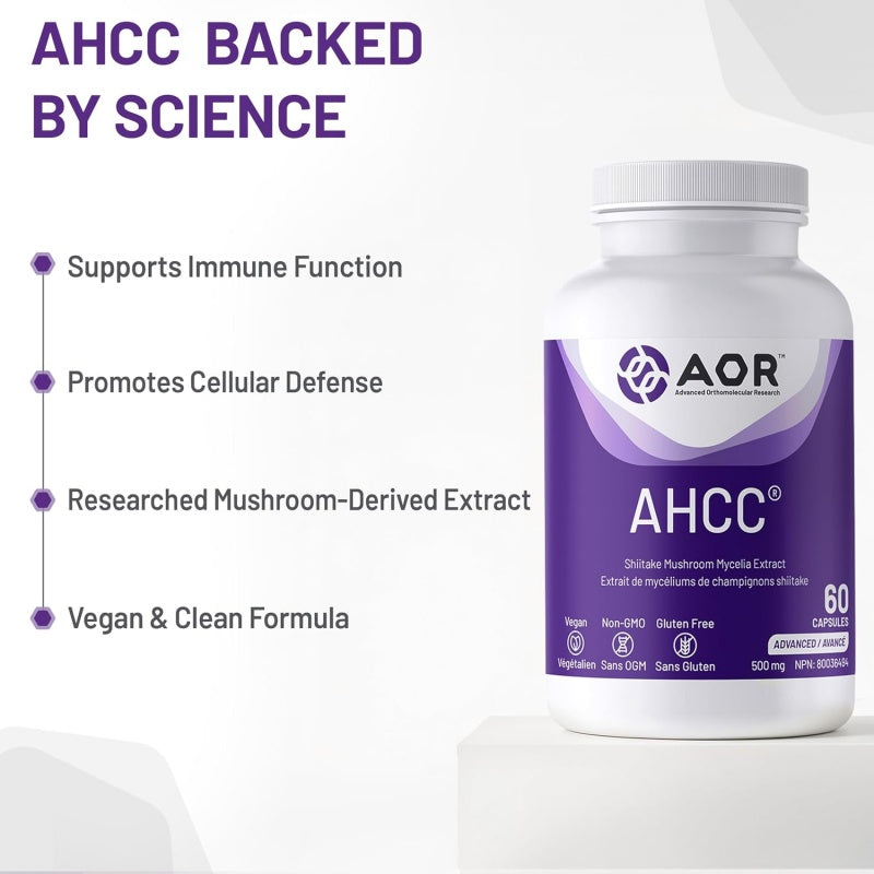 AOR AHCC 60粒素食膠囊 - 香菇菌絲體萃取物 抗氧化
